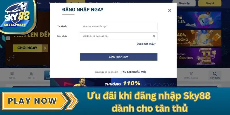 Ưu đãi hấp dẫn dành cho tân thủ tại Sky88